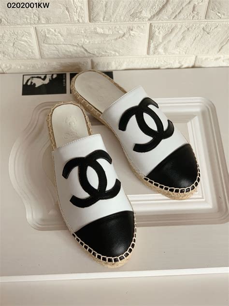 chanel slippers for women|authentic Chanel espadrilles.